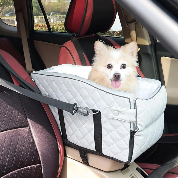 Center Console Pet Car Seat for Small Dogs/Cats Up to 12lbs