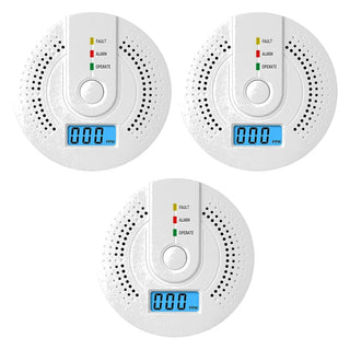 Portable CO Detector with LED Indicator, Warning Alarm Senso - Battery Powered