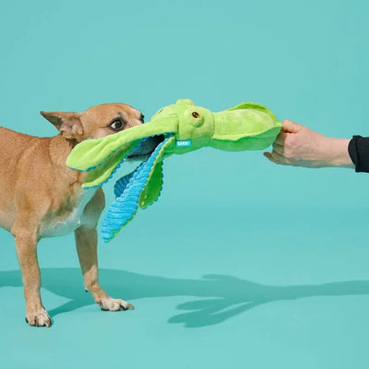 Squeaky Fluffy Squid Dog Toy