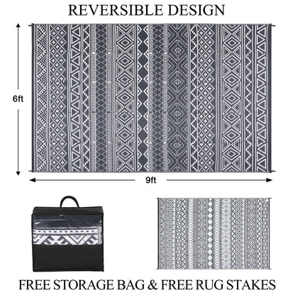 5x8 Outdoor Rug, Waterproof & Reversible
