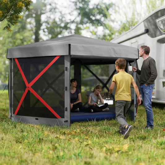 12' x 12' Hexagonal Pop-Up Gazebo Tent