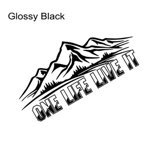 One Life Live It Mountain Vinyl Sticker