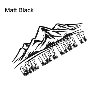 One Life Live It Mountain Vinyl Sticker