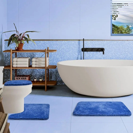 3 Piece Bathroom Rugs Set