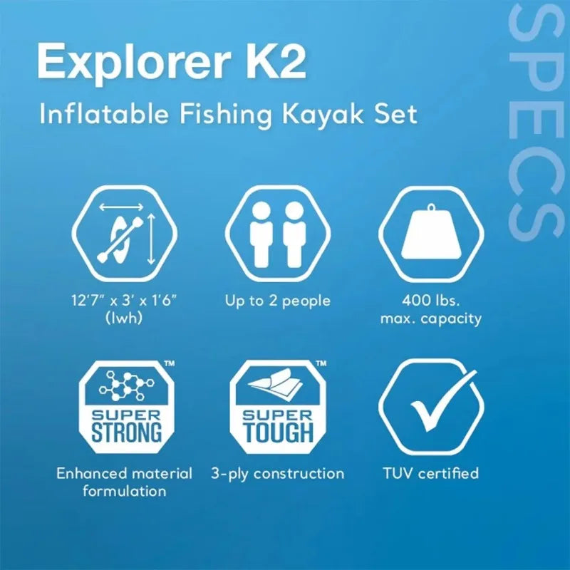 Inflatable Fishing Kayak Set
