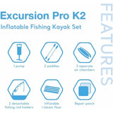 Inflatable Fishing Kayak Set