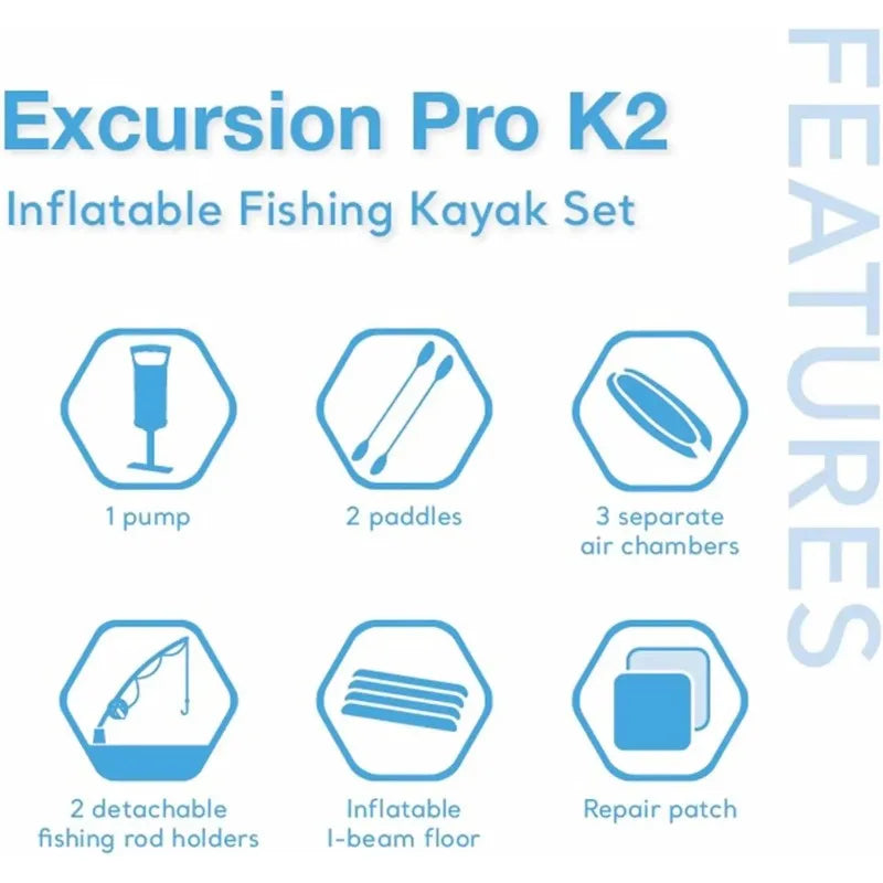 Inflatable Fishing Kayak Set