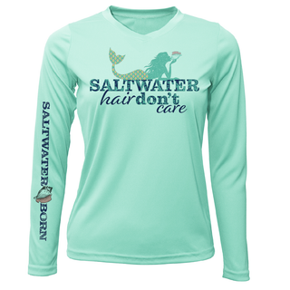 St. Pete Beach, FL "Saltwater Hair Don't Care" Long Sleeve UPF 50+ Dry-Fit Shirt