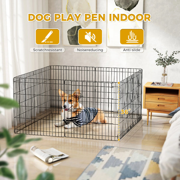 Sturdy Black Octagonal Metal Dog Playpen - 8 Panels ea. 
24" x 24" Panels to run along bottom of RV for no escape!