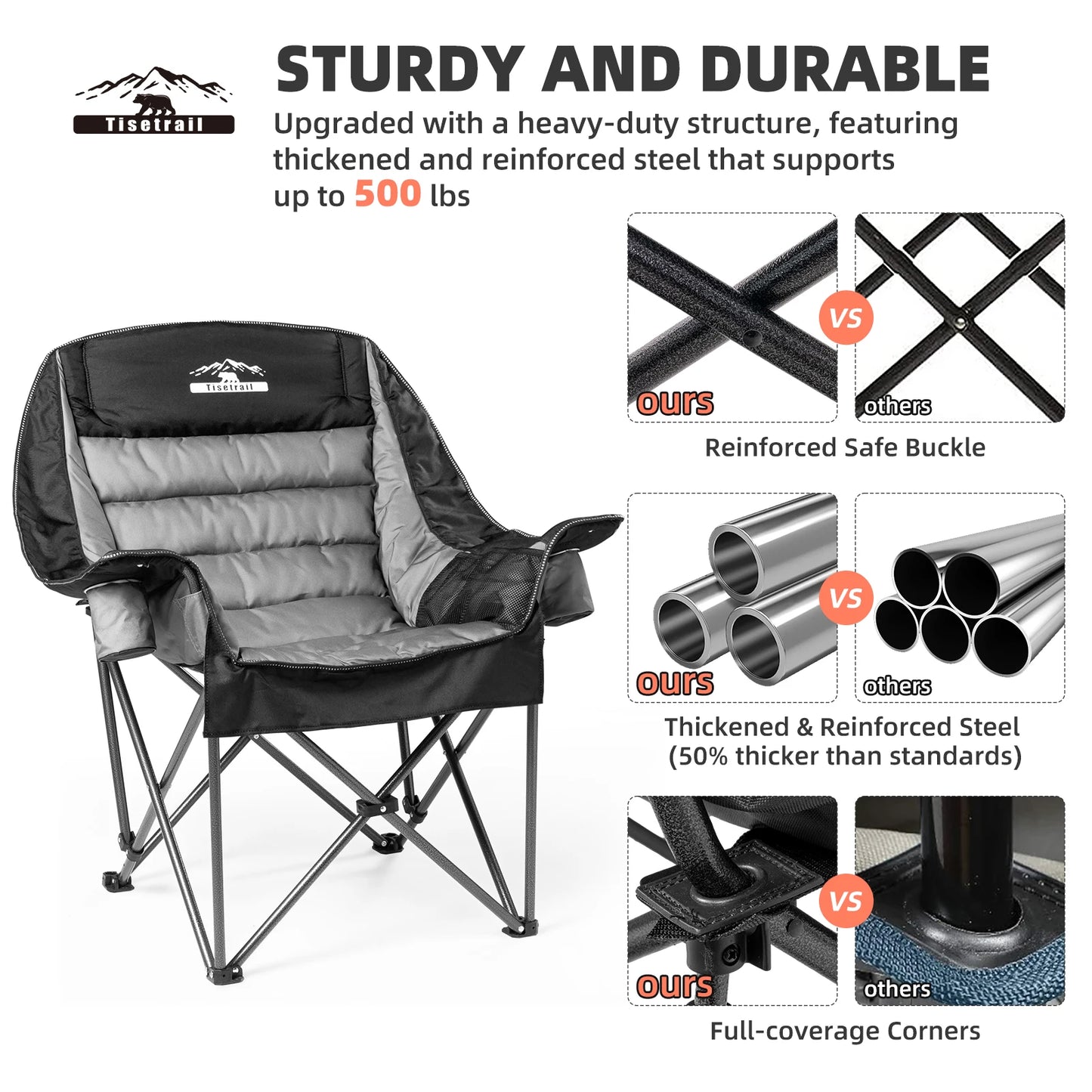 Oversized Padded Camping Chair