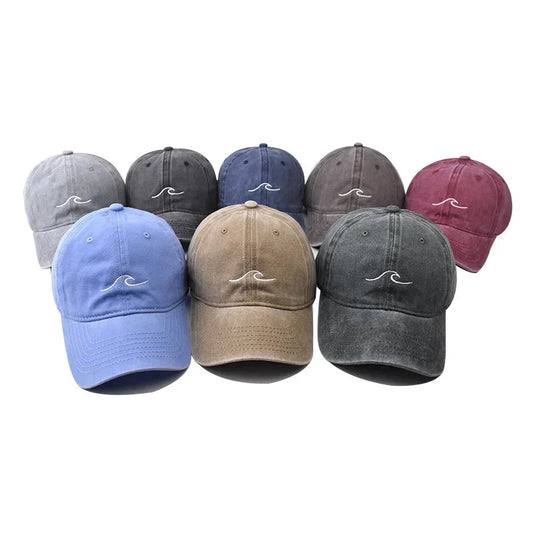 Wave Ripple Embroidery Baseball Cap