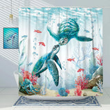 Nautical Blue Sea Shower Curtain