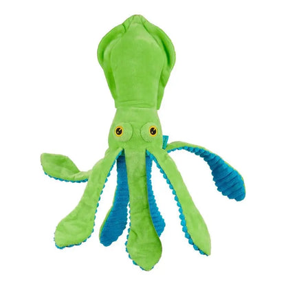 Squeaky Fluffy Squid Dog Toy