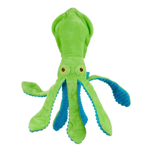 Squeaky Fluffy Squid Dog Toy