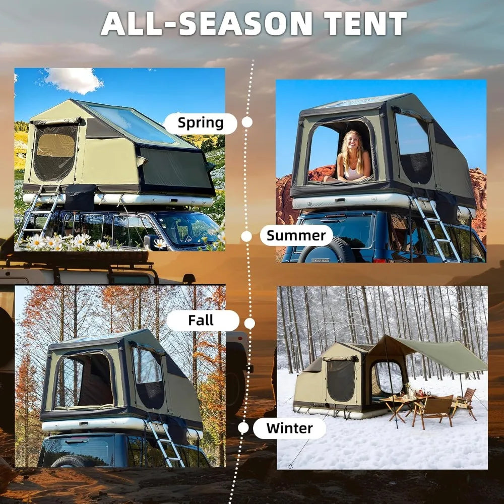 SUV Tent with Air Cushion, Telescopic Ladder & Extended Canopy