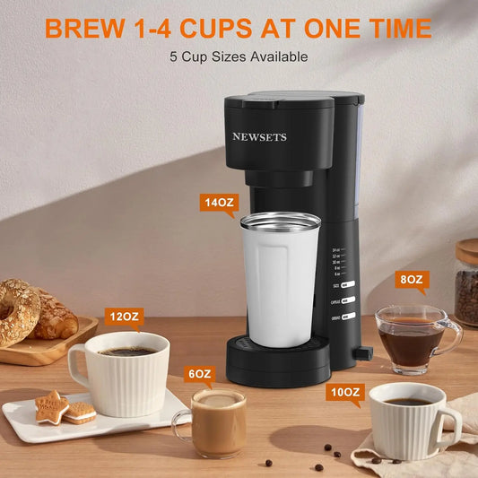 3 in 1 Single Serve Coffee Maker with Milk Frother