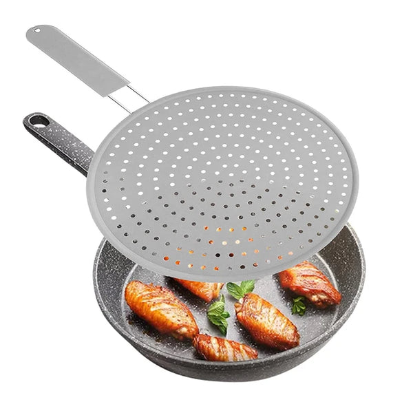 Silicone Kitchen Splatter Screen with Handle