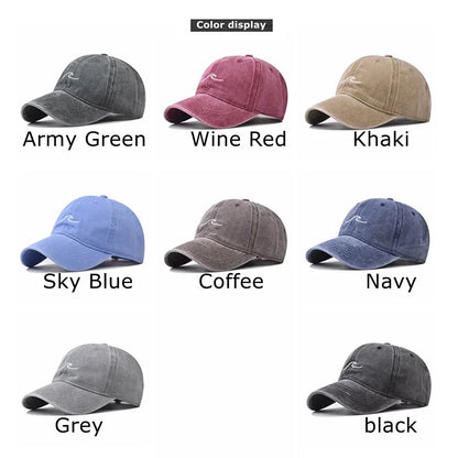 Wave Ripple Embroidery Baseball Cap