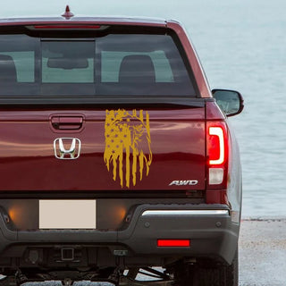 American Bald Eagle Flag Tailgate Decal