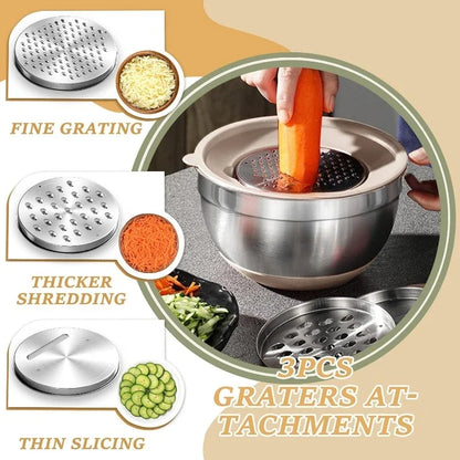 26PCS Stainless Steel Mixing Bowls with Airtight Lids