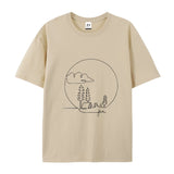 Line Art Nature Design Camping T-Shirt