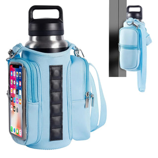 Magnetic Gym Water Bottle Holder for Phone & Keys