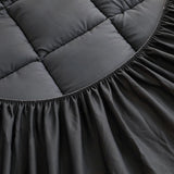 Dark Grey Quilted Mattress Pad