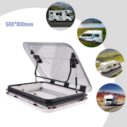 RV Caravan LED Skylight/Hatch - 800x500mm (27.56" x 19.69")