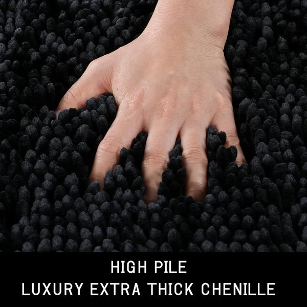 Luxury Shaggy Extra Thick Bathroom Rugs - 2 Piece Set