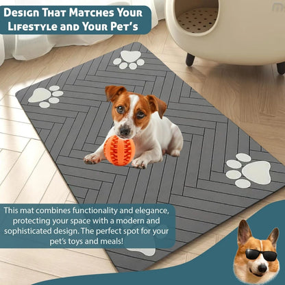 Natural Diatomite Pet Feeding Mat - (12x20in)