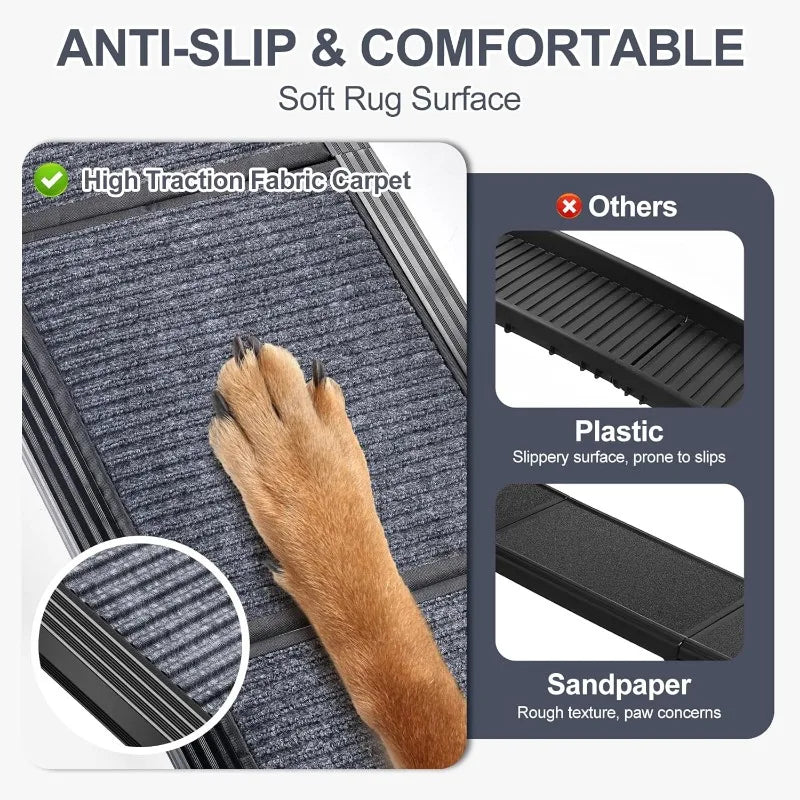 Wide/Longer Folding Portable Dog Ramp (63" L x 17.3" W)