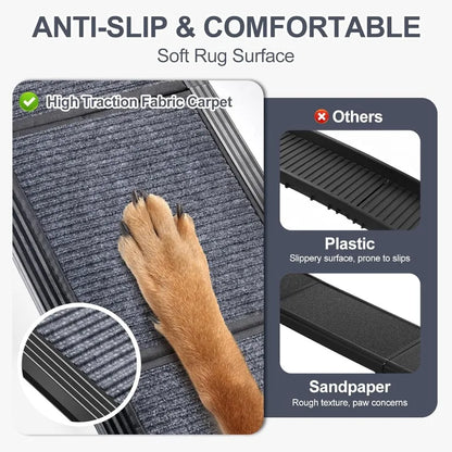 Wide/Longer Folding Portable Dog Ramp (63" L x 17.3" W)
