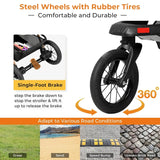 Jogging Pet Stroller, Premium 3-in-1 with Detachable Carrier (Up to 60lbs)