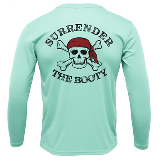 Siesta Key, FL "Surrender The Booty" Men's Long Sleeve UPF 50+ Dry-Fit Shirt