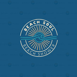 Beach Soul Ocean Rise blue sleeve design for PRO portable shower