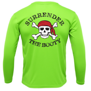 Siesta Key, FL "Surrender The Booty" Men's Long Sleeve UPF 50+ Dry-Fit Shirt