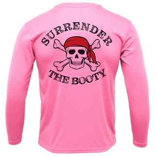 Siesta Key, FL "Surrender The Booty" Men's Long Sleeve UPF 50+ Dry-Fit Shirt