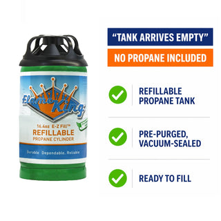 Flame King Eco Friendly Sustainable 1lb Empty Refillable Propane Tank