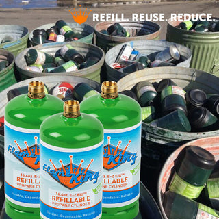 Flame King Eco Friendly Sustainable 1lb Empty Refillable Propane Tank