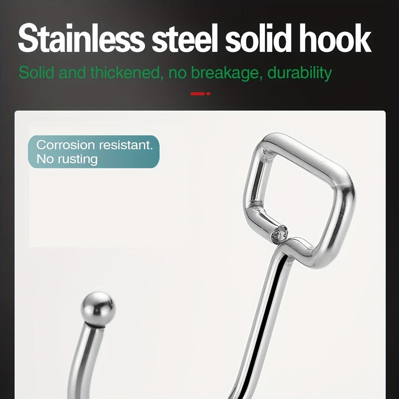 16pcs Large-sized Transparent Self-adhesive Hooks, with Strong Load-bearing Capacity