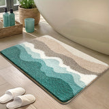 1pc Ultra Soft Flannel Bathroom Mat - Non-Slip