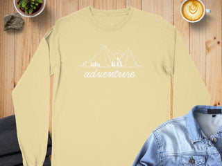 Adventure Awaits Mountains and Sunshine - Long Sleeve Tee