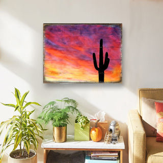 Cactus Art Wooden Wall Art by Nature Wonders - 95241B