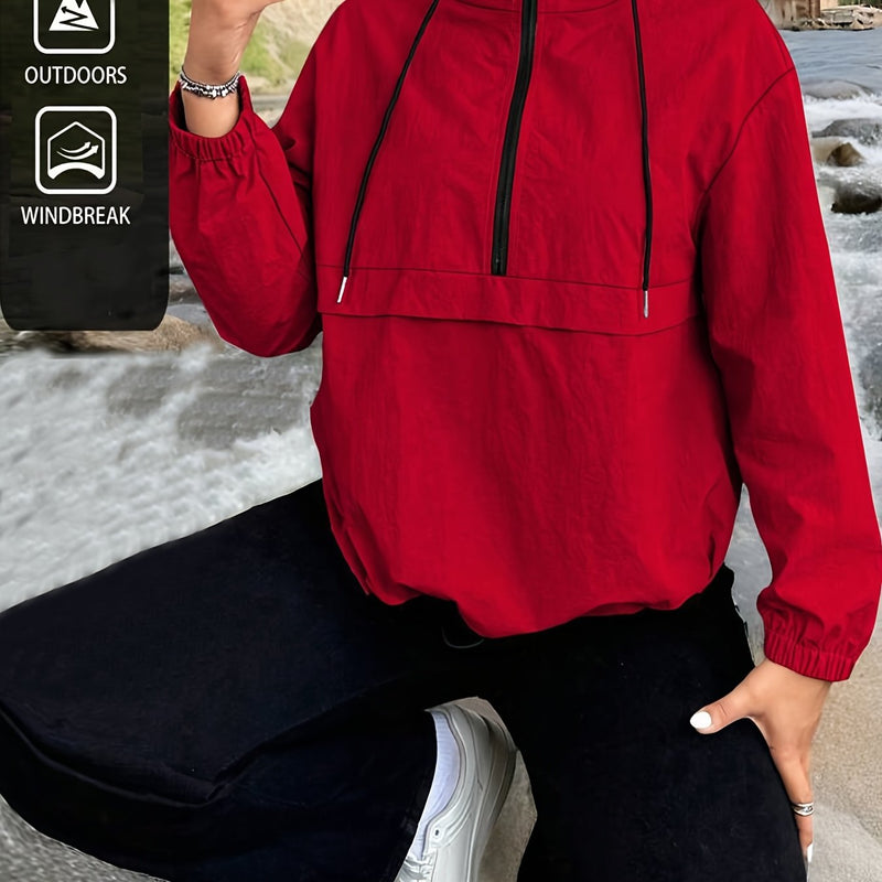 Plus Size Women's Casual Hooded Sweatshirt