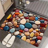 1pc Colorful Pebble Pattern Doorway Mat