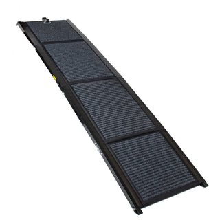 Folding Dog Ramp for Cars with Non-Slip Surface - Gray