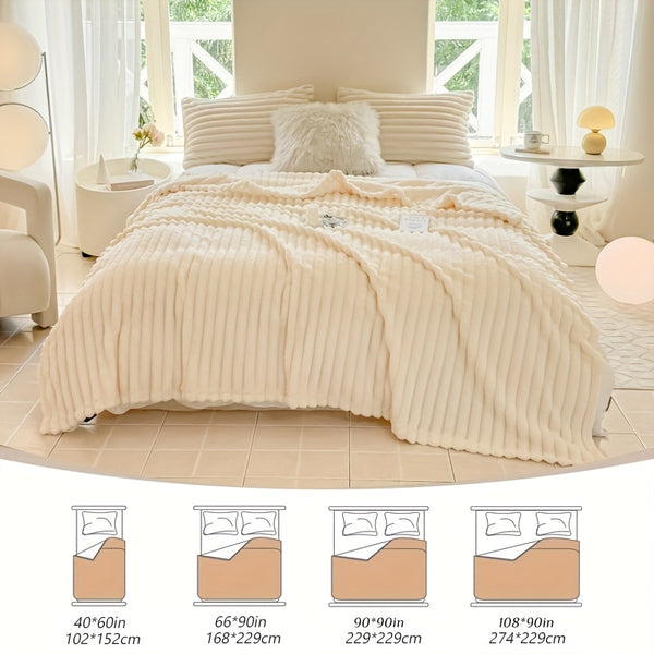 1pc Blanket Soft and Comfortable Faux Rabbit Hair