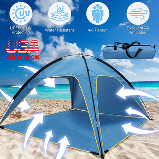 Beach Tent Outdoor Waterproof Tent Canopy for 4-6 Person