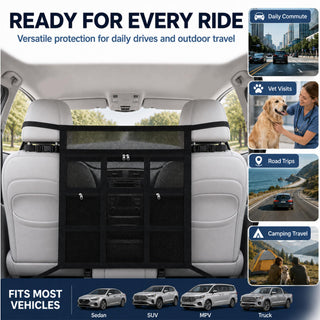 Car Dog Barrier with Hook and Loop Fastener