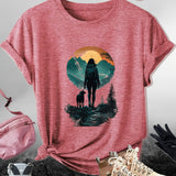 Women's Sunset Hiker Graphic Outdoor T-Shirt